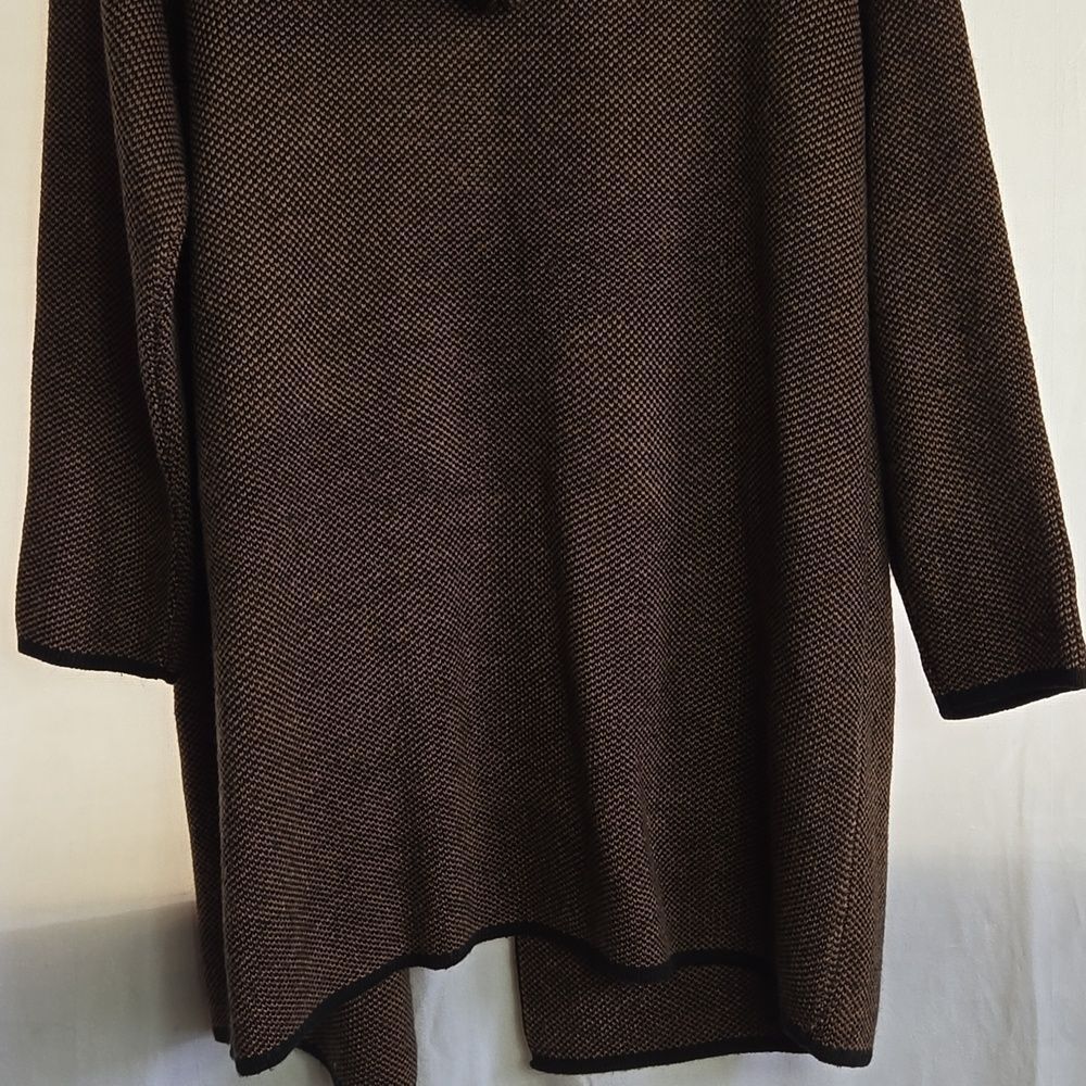 🖤5/$20🖤 Cozy Knit Hooded Cardigan in Brown and Black - Picture 9 of 11